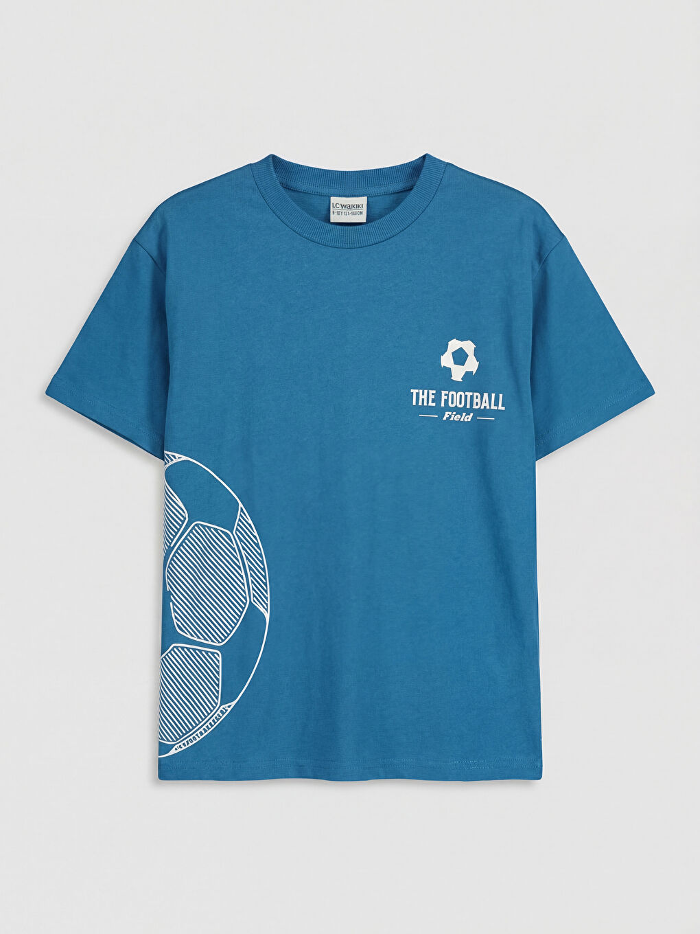 Mavi Bisiklet Yaka Baskılı Erkek Çocuk Tişört-1