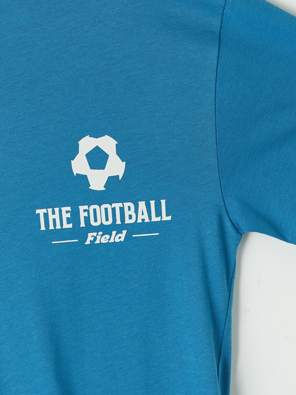 Mavi Bisiklet Yaka Baskılı Erkek Çocuk Tişört-3