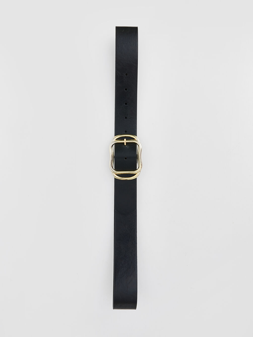 Siyah Deri Görünümlü Kadın Kemer-3