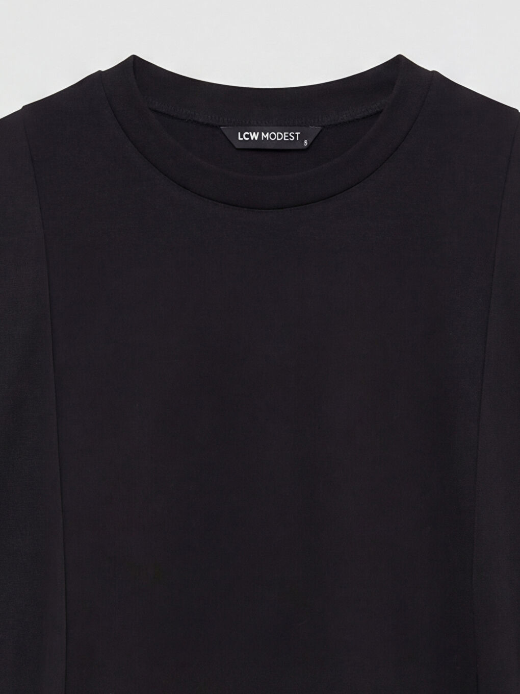 Siyah Büzgülü Soft Touch Kadın Sweatshirt Tunik-2