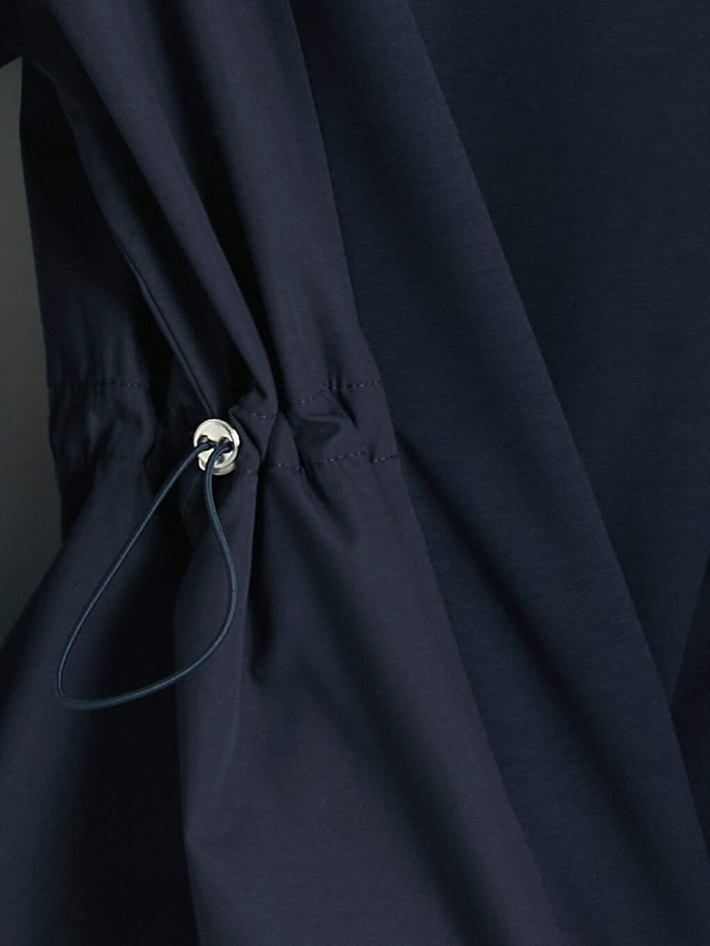 Lacivert Büzgülü Soft Touch Kadın Sweatshirt Tunik-2