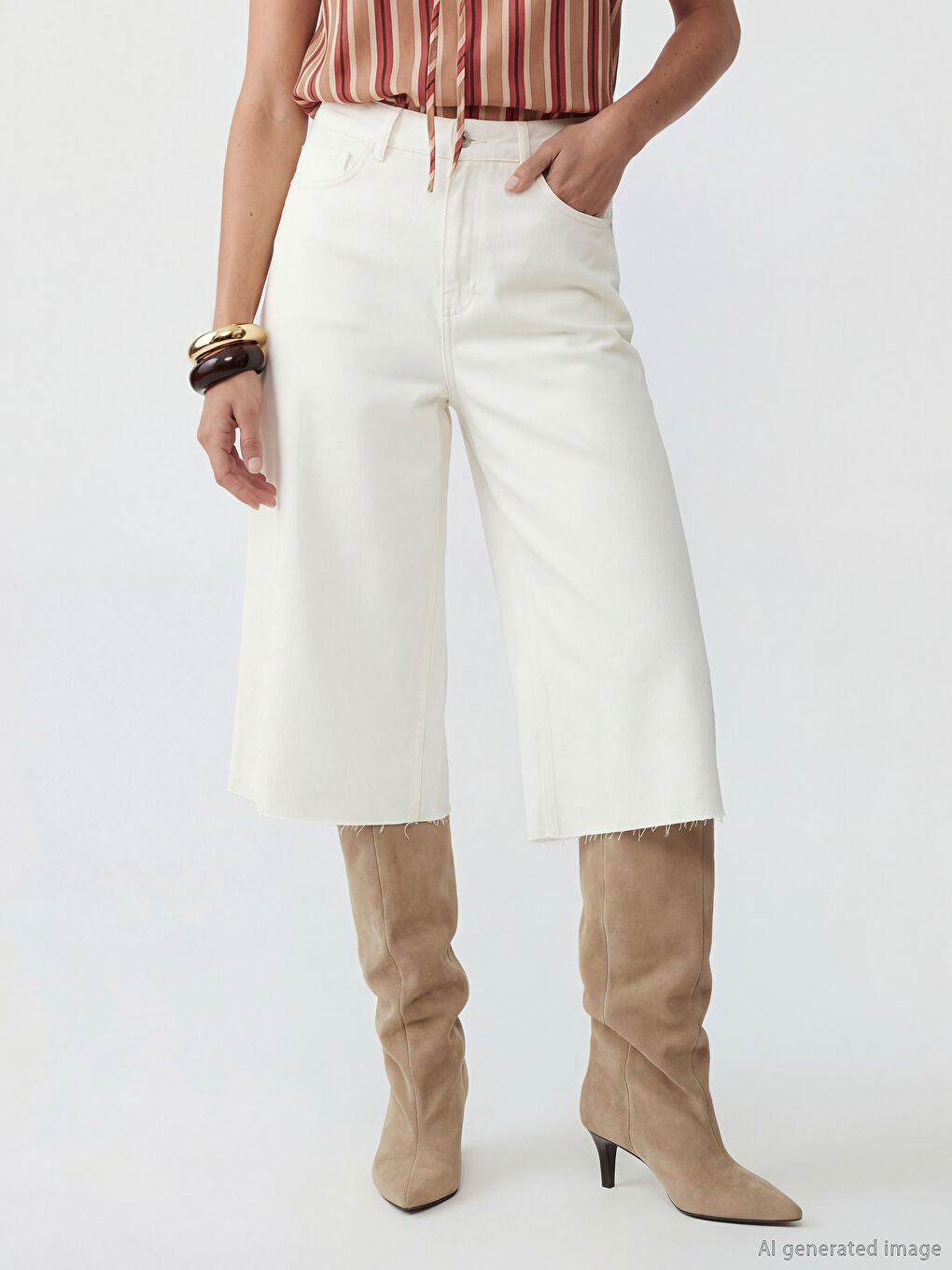 Bermuda Fit Women's Denim Shortolon-1