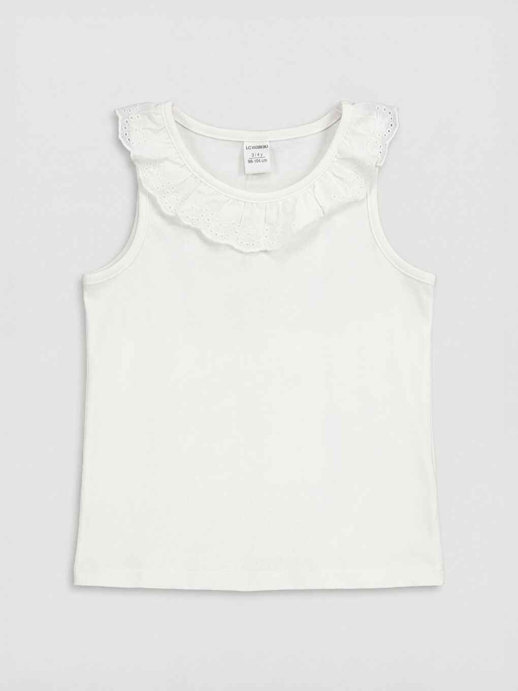 Ekru Bebe Yaka Kız Çocuk Atlet