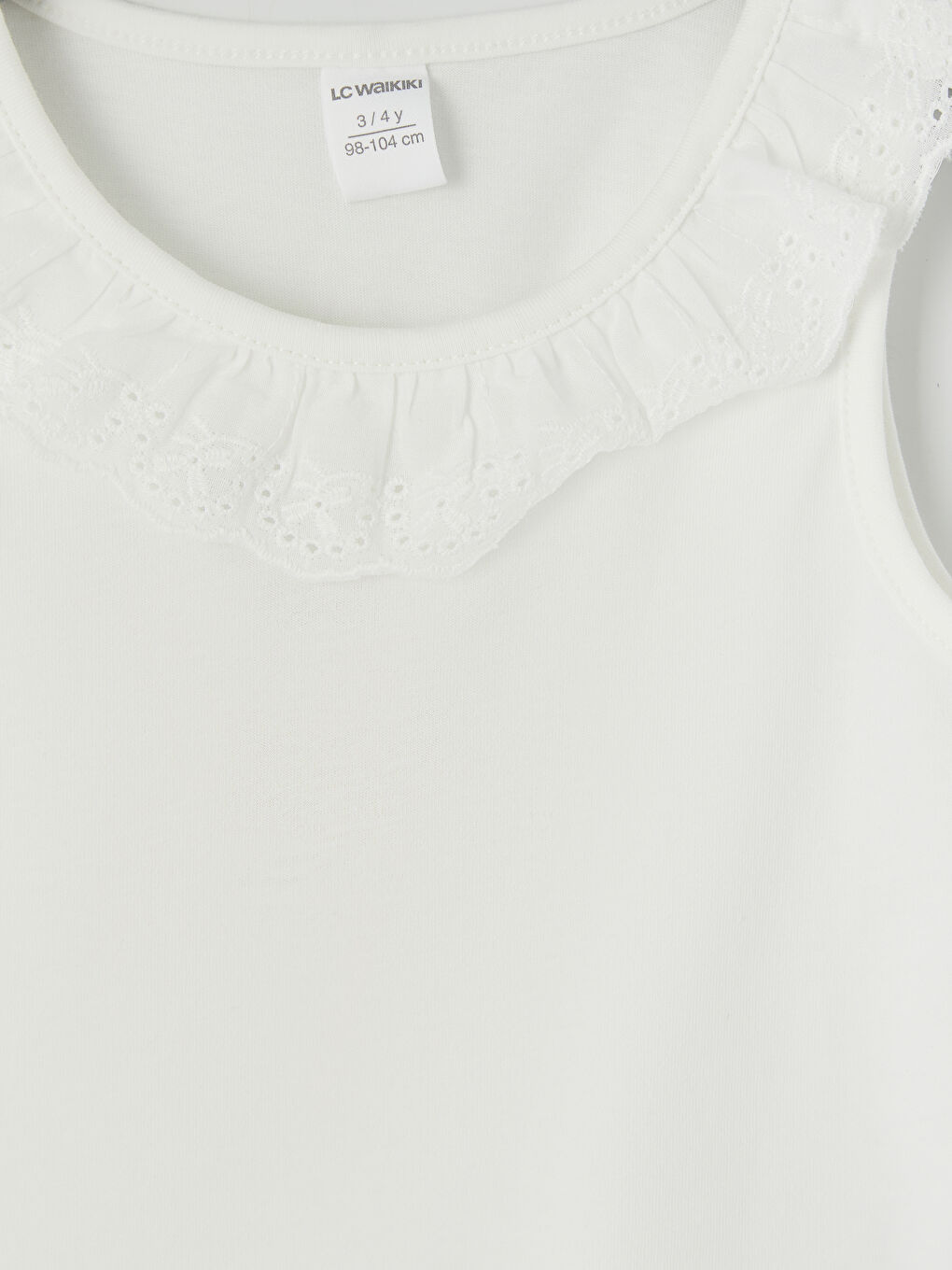 Ekru Bebe Yaka Kız Çocuk Atlet-2