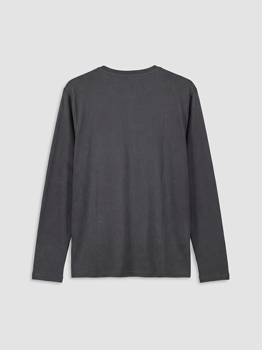 Gri Bisiklet Yaka Erkek Pijama Üst-1