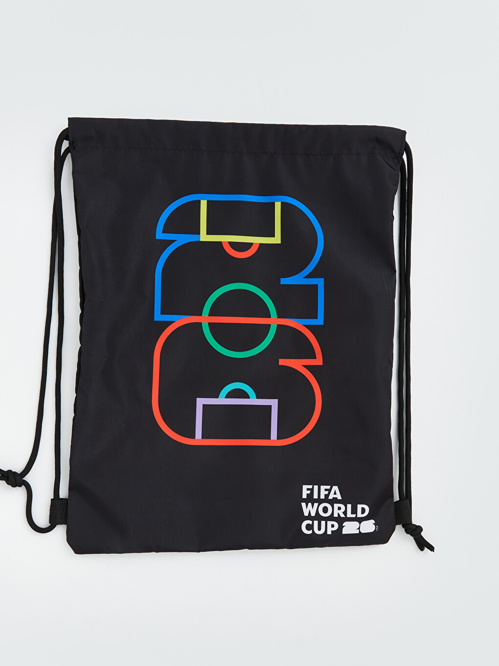 Siyah Fifa Baskılı Erkek Çocuk İpli Sırt Çantası-1