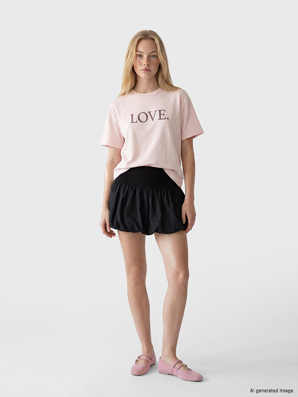 Crew Neck Printed Women's T-Shirt-1