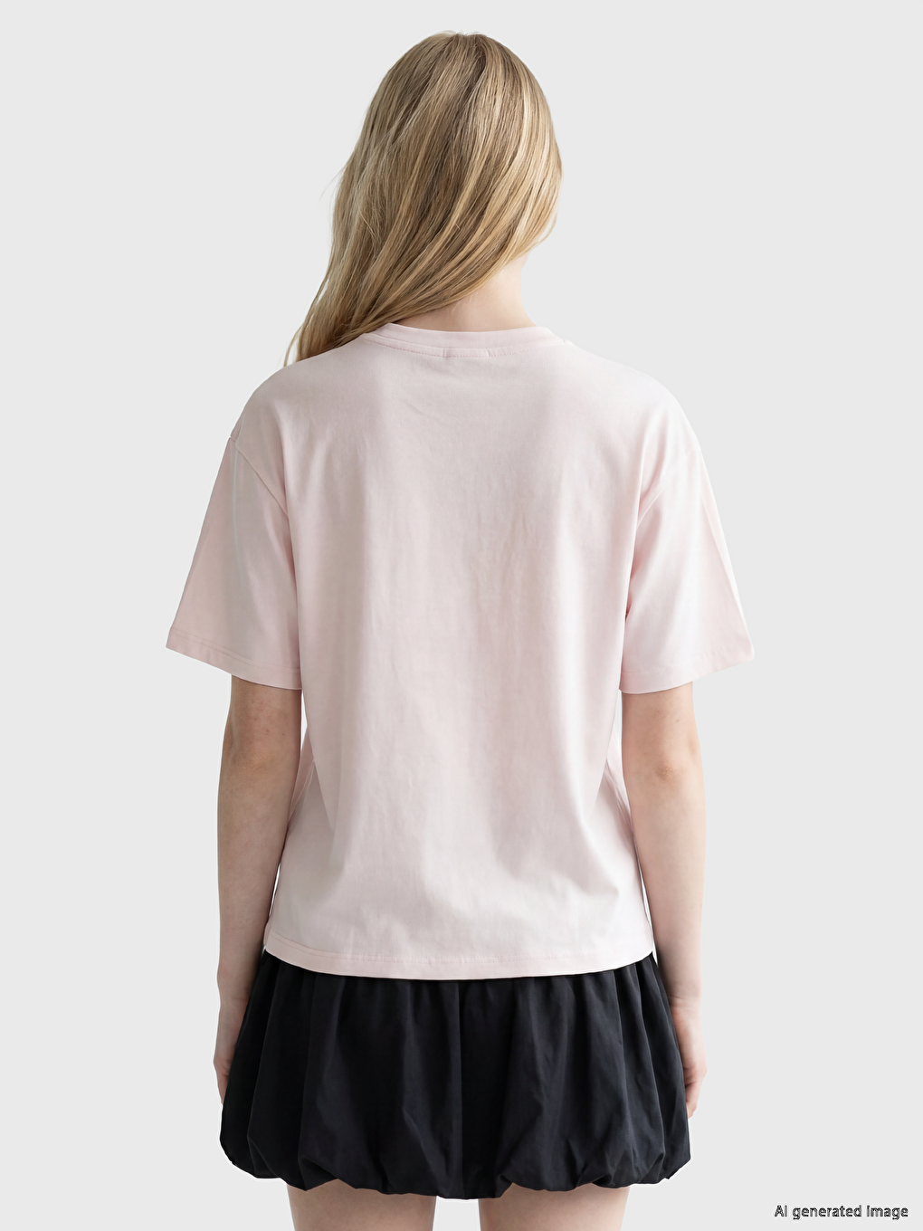 Crew Neck Printed Women's T-Shirt-3