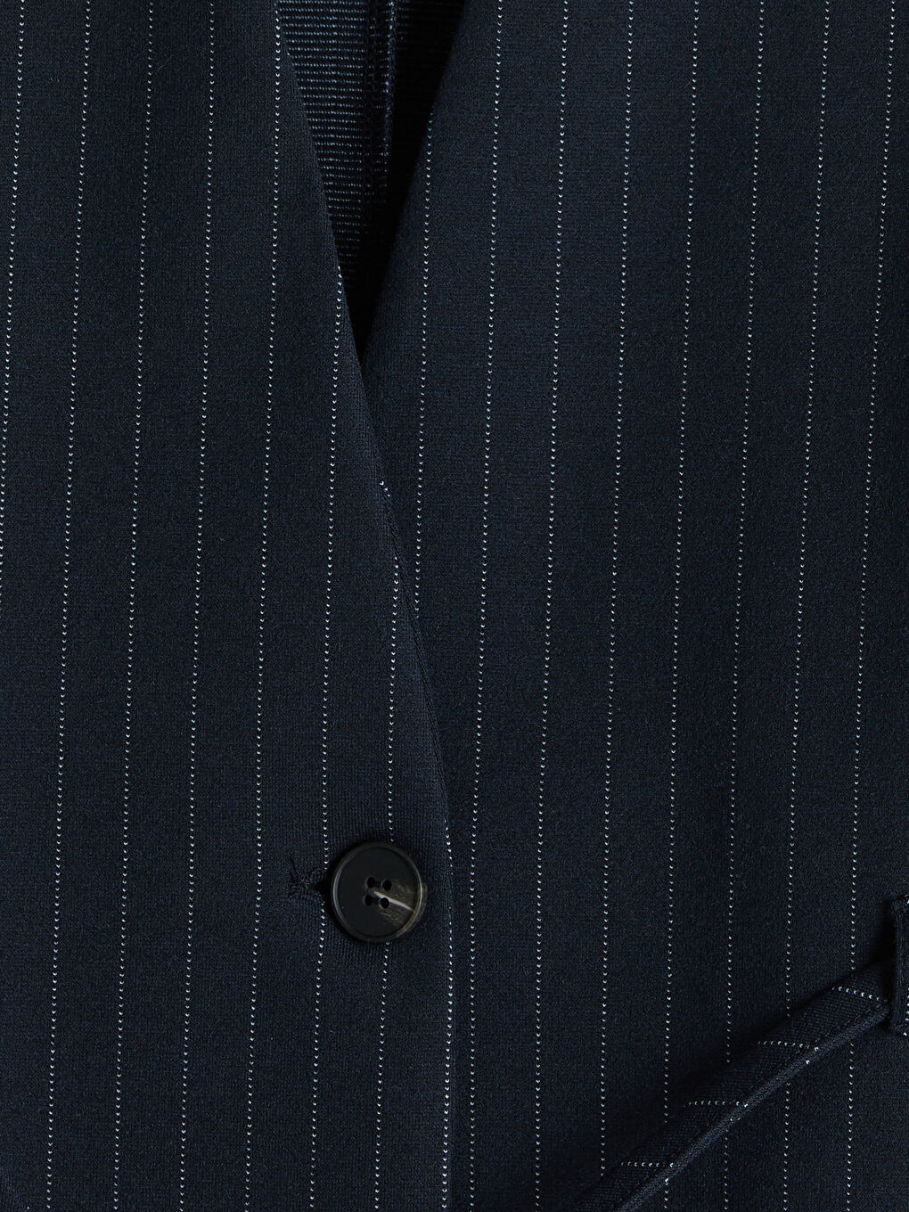 Lacivert Çizgili Kadın Blazer Ceket-2
