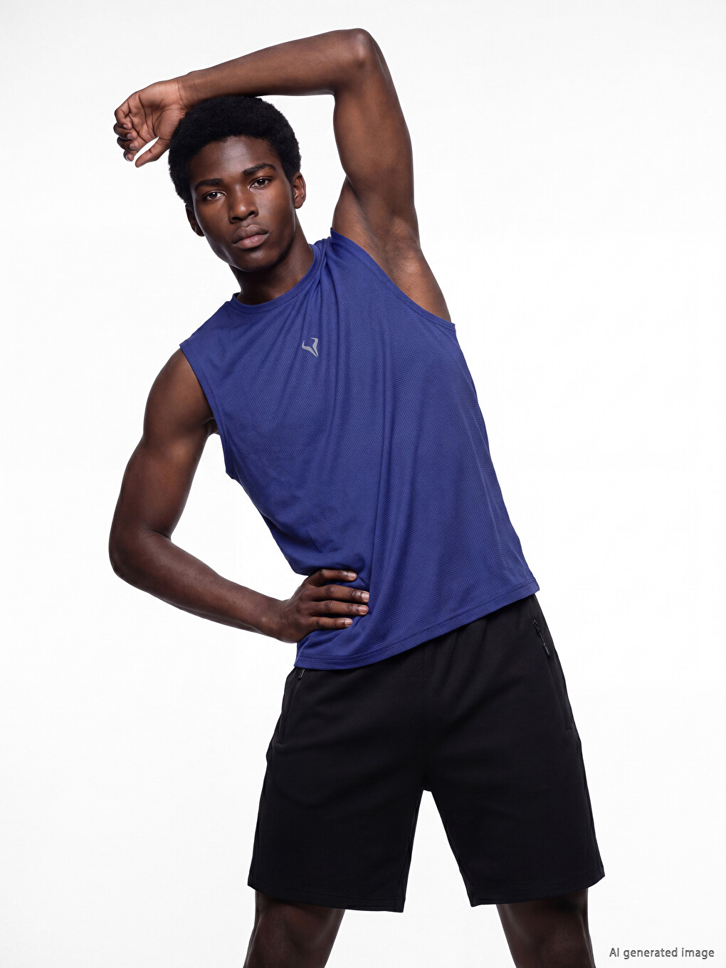 Crew Neck Men's Athletic Tank Top-2