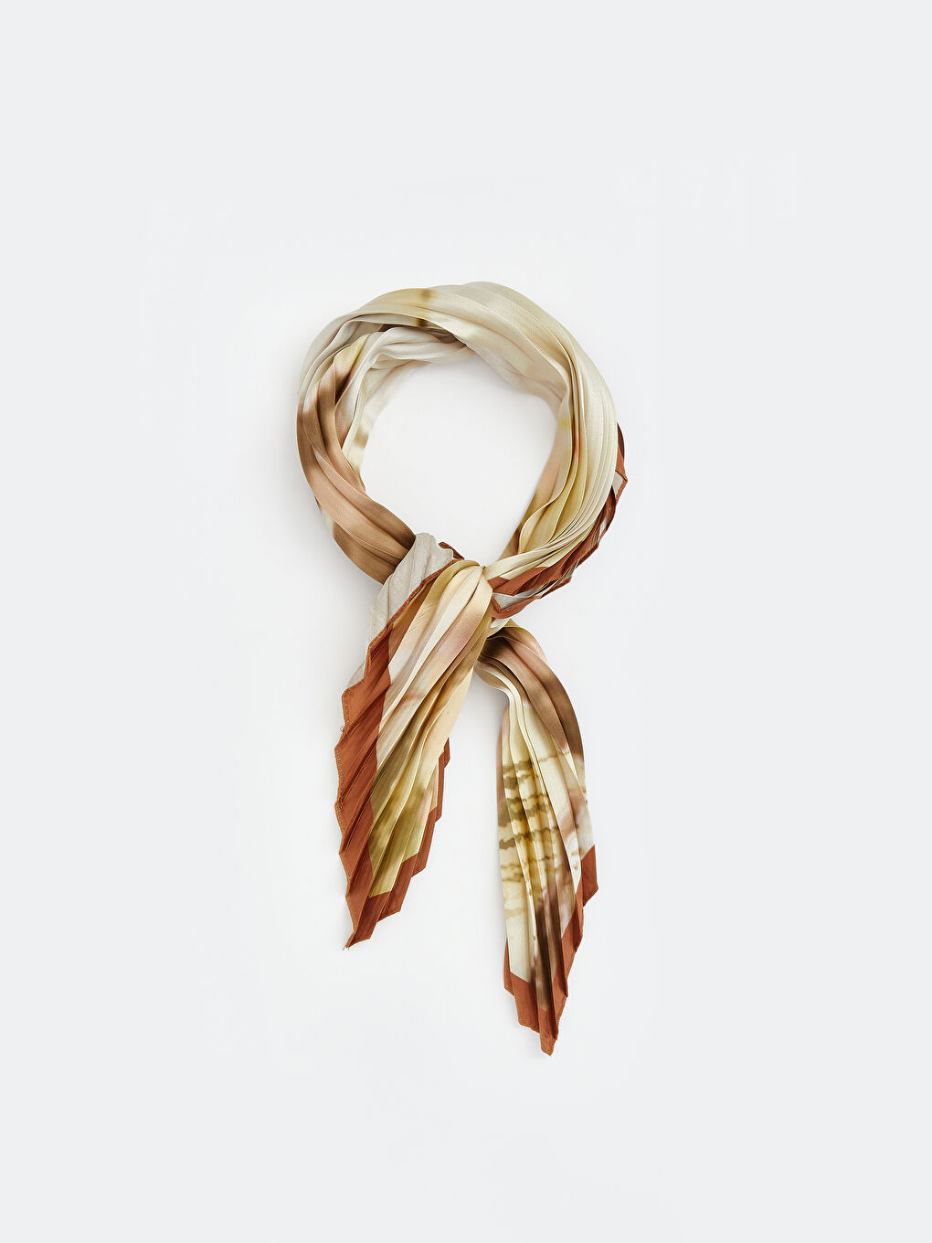 Ekru Desenli Kadın Bandana