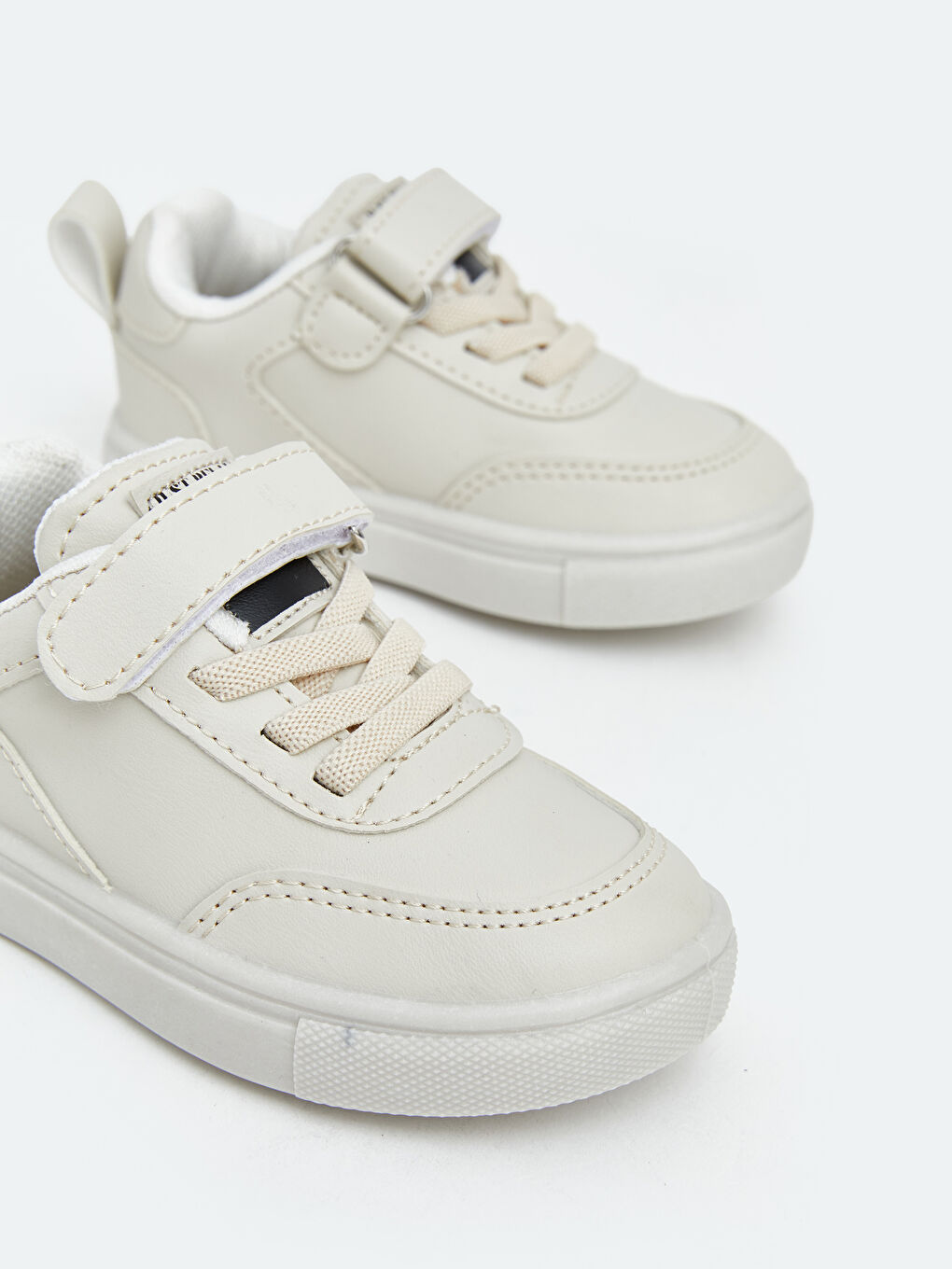 Bej Bağcık ve Cırt Cırtlı Erkek Çocuk Spor Ayakkabı-2