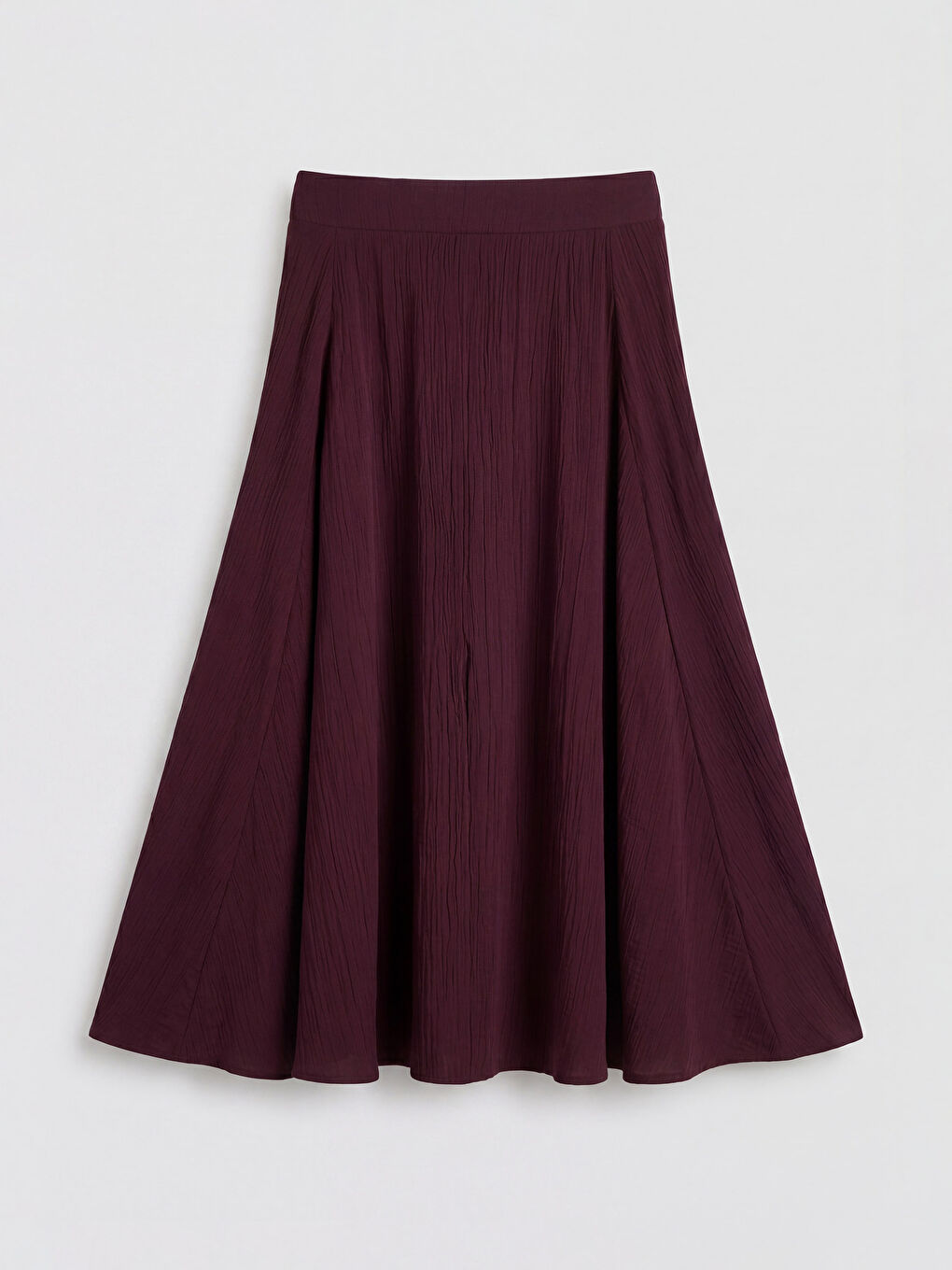 Mürdüm Beli Lastikli Dokulu Kloş Etek