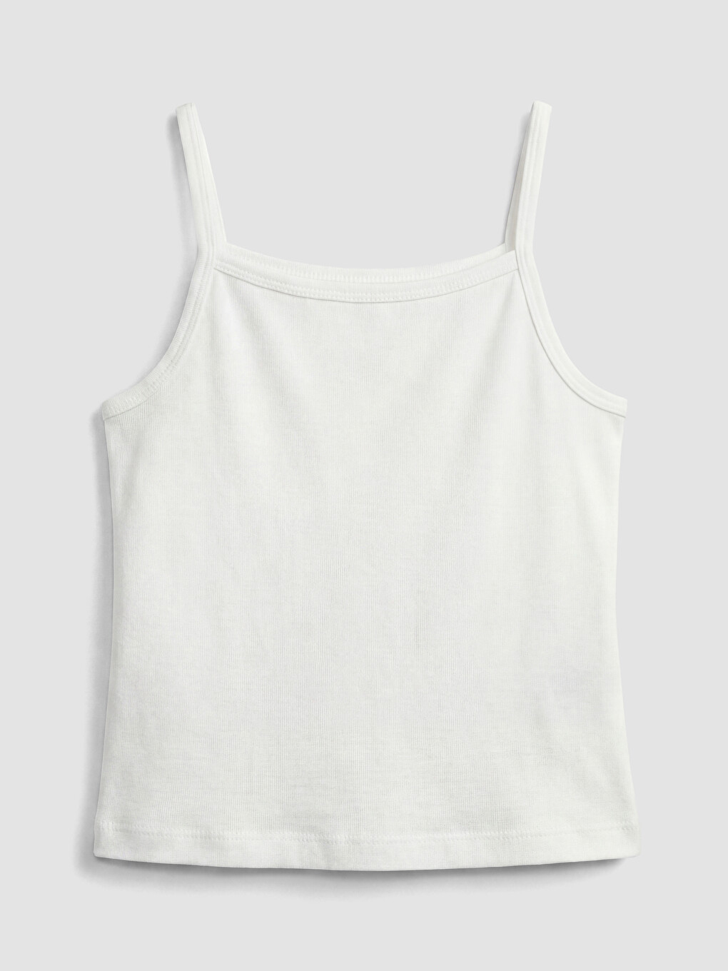 Ekru Kare Yaka İp Askılı Kız Çocuk Atlet