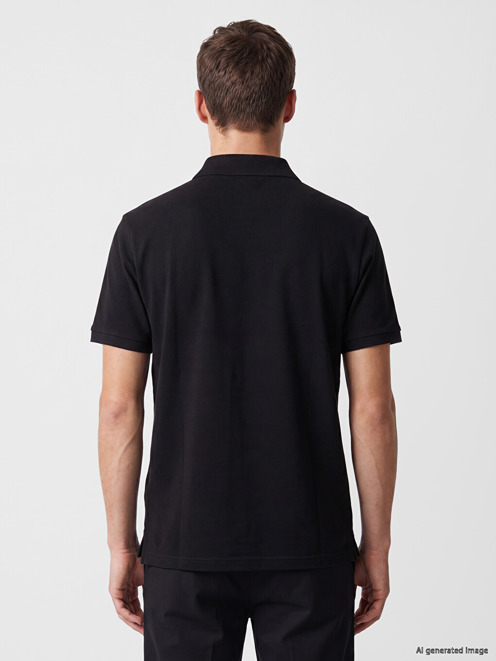 Polo Collar Pique Men's T-shirt-3