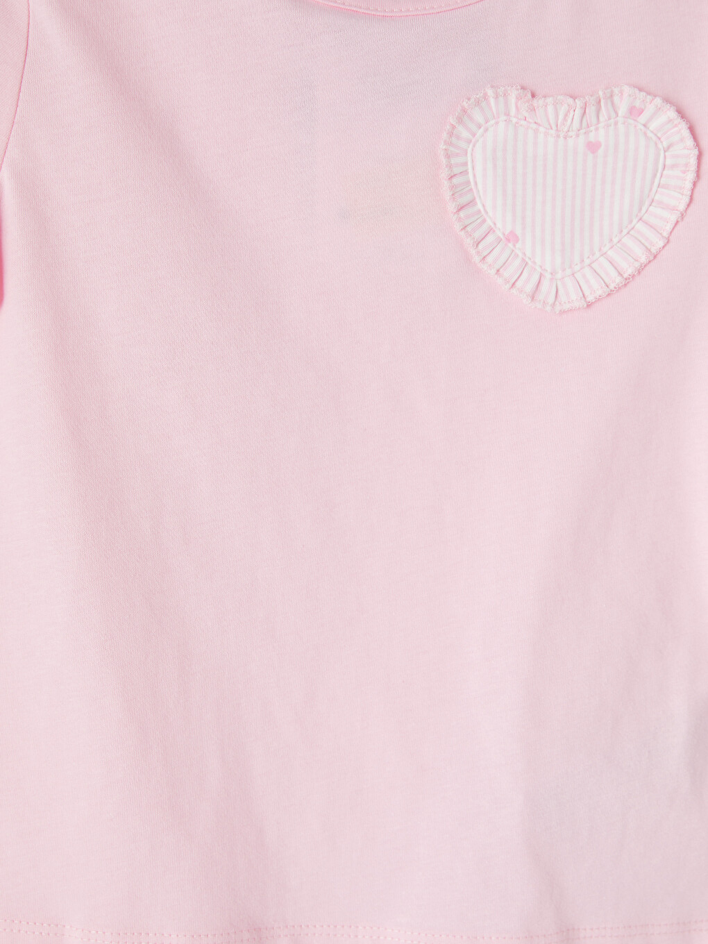 Pembe Bisiklet Yaka Kız Çocuk Şortlu Pijama Takımı-2