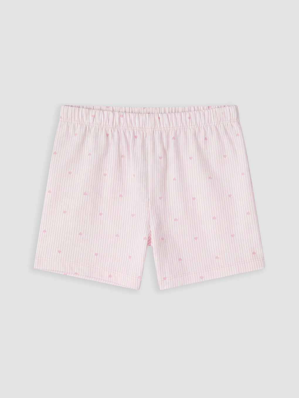 Pembe Bisiklet Yaka Kız Çocuk Şortlu Pijama Takımı-4