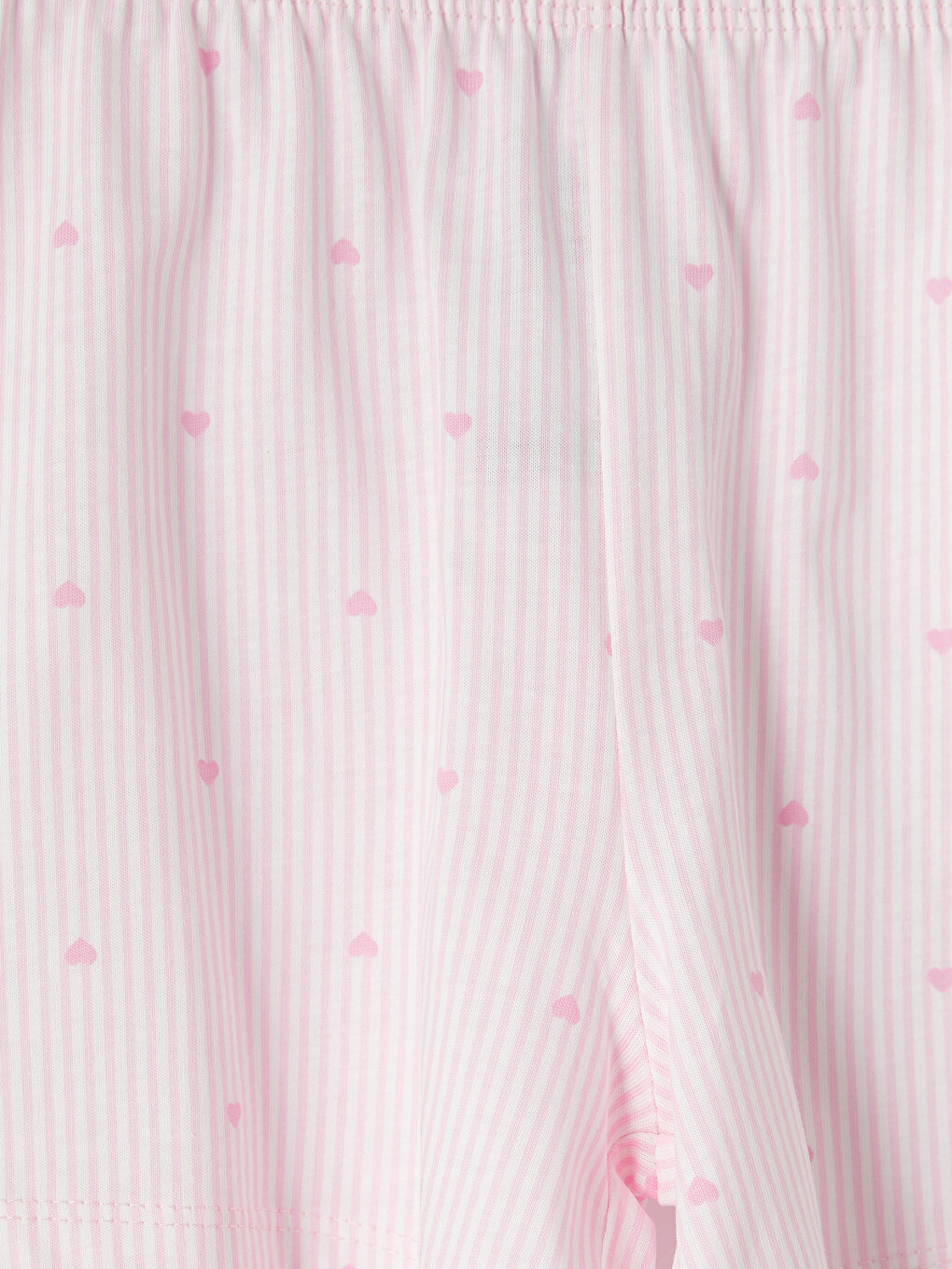 Pembe Bisiklet Yaka Kız Çocuk Şortlu Pijama Takımı-5