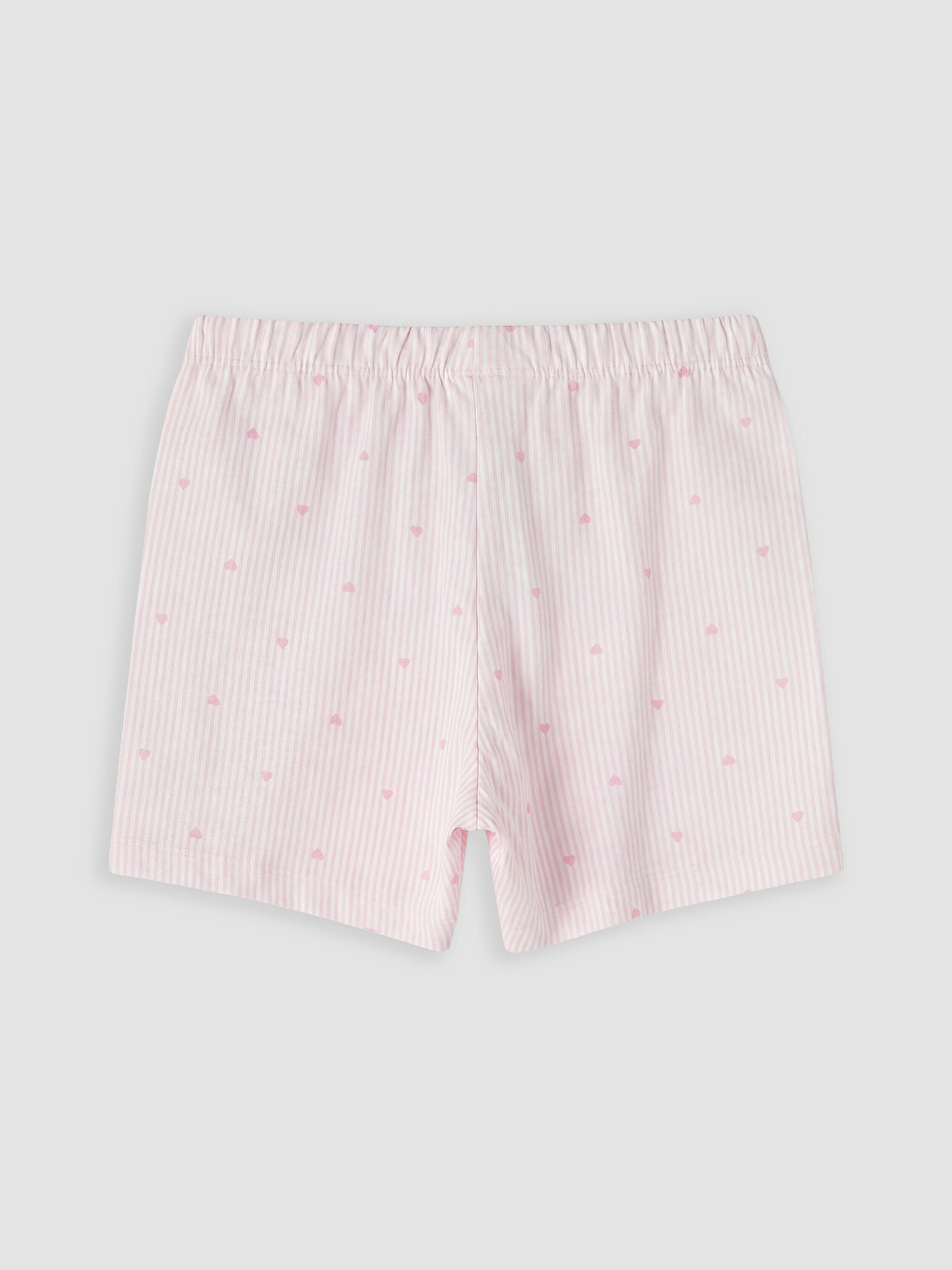 Pembe Bisiklet Yaka Kız Çocuk Şortlu Pijama Takımı-6