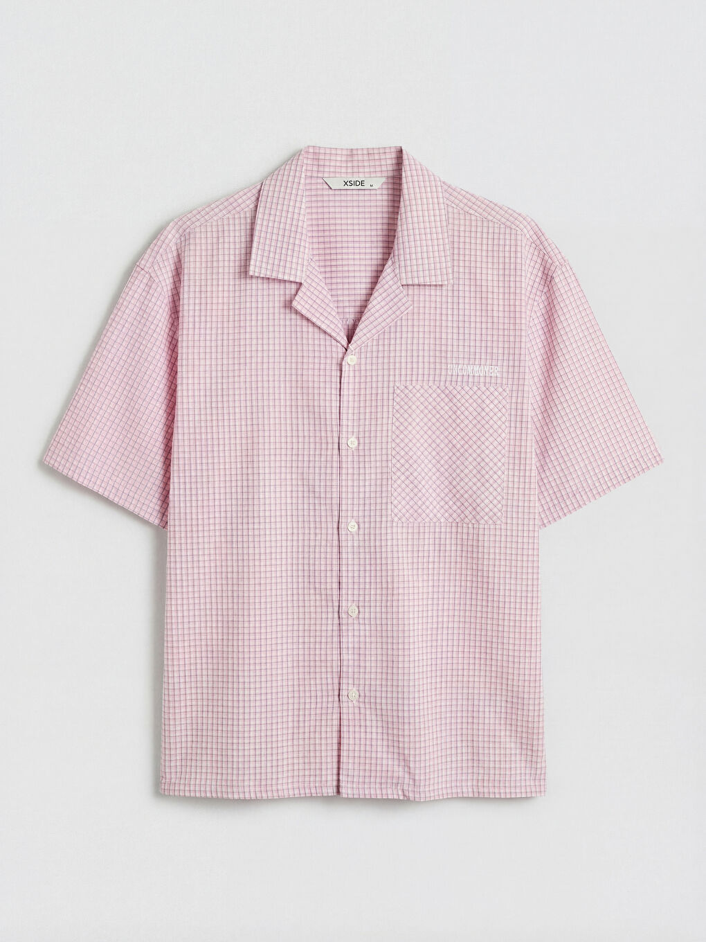 Pembe Loose Fit Ekose Erkek Gömlek