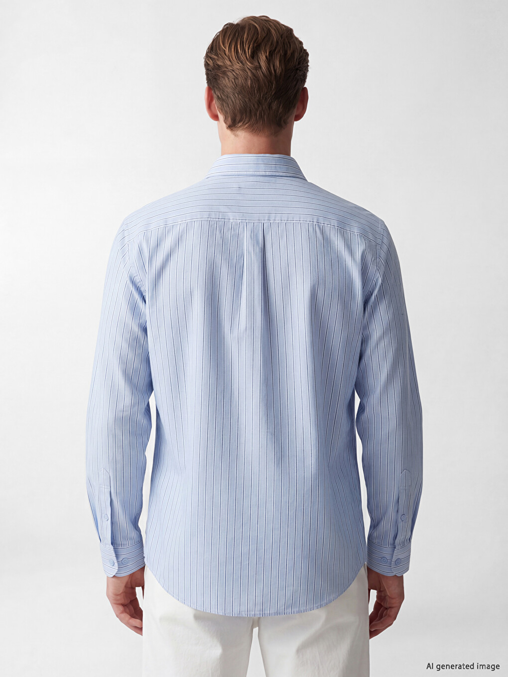 Regular Fit Striped Gabardine Men's Shirt-3