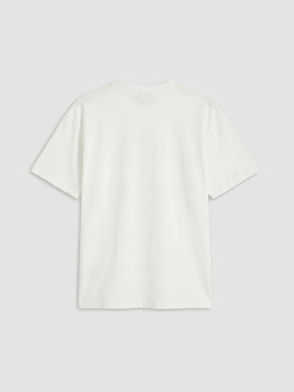 Ekru Bisiklet Yaka Baskılı Erkek Çocuk Tişört-1