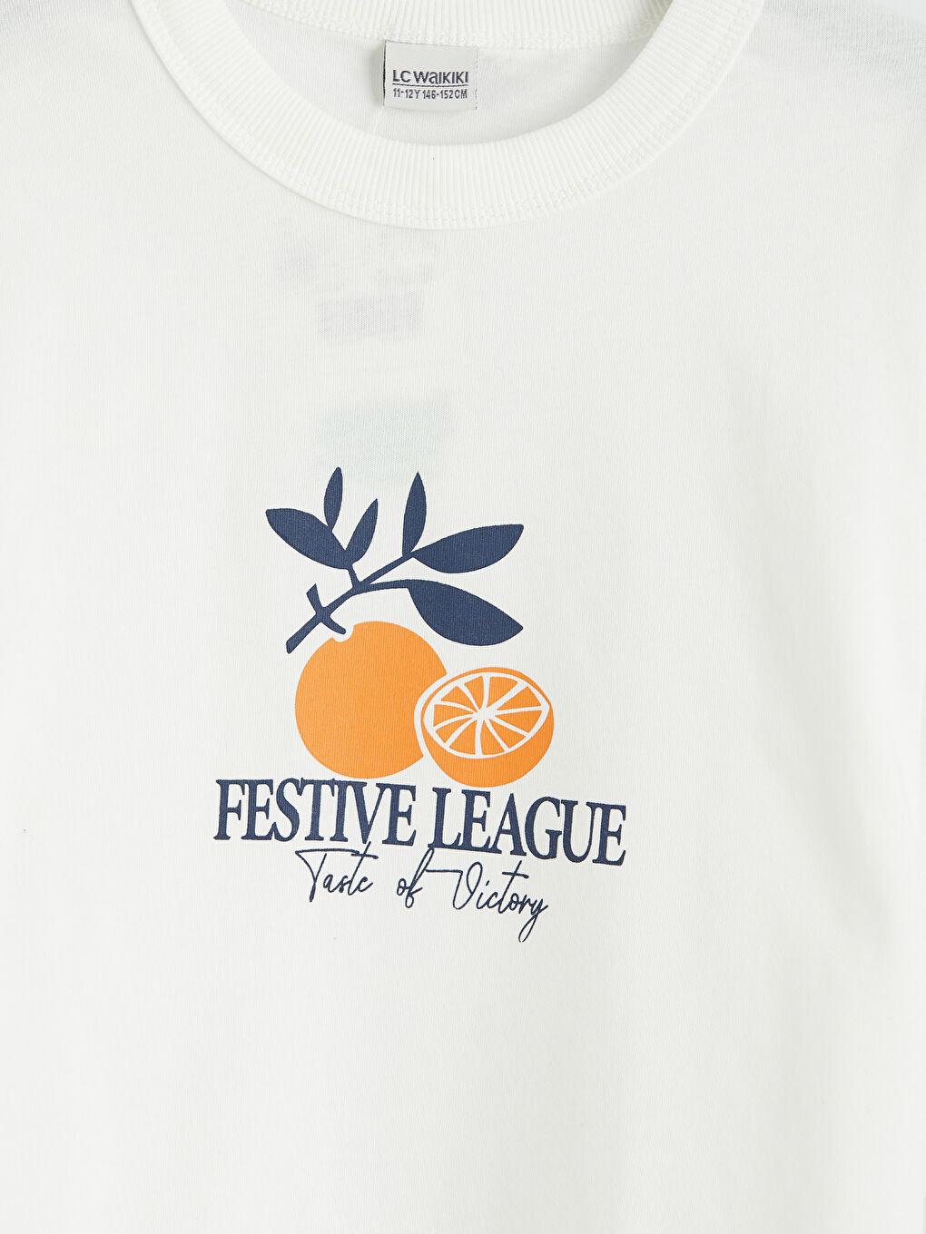 Ekru Bisiklet Yaka Baskılı Erkek Çocuk Tişört-2