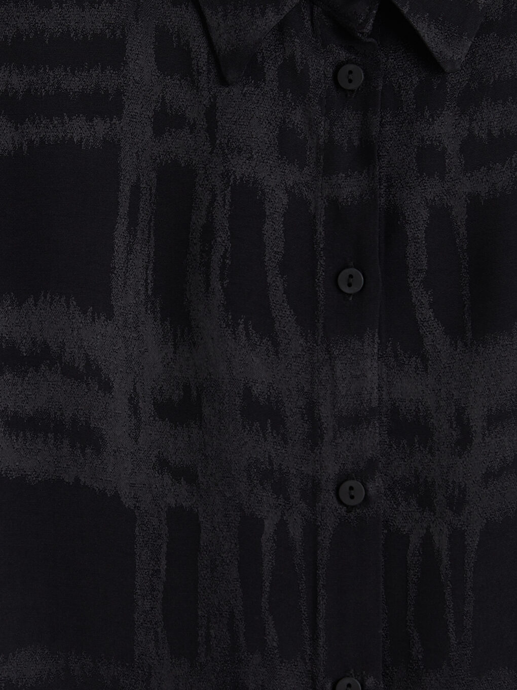 Siyah Desenli Kadın Gömlek-2