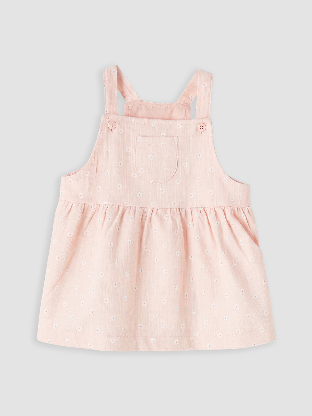 Pembe Kız Bebek Gabardin Salopet Takım-4