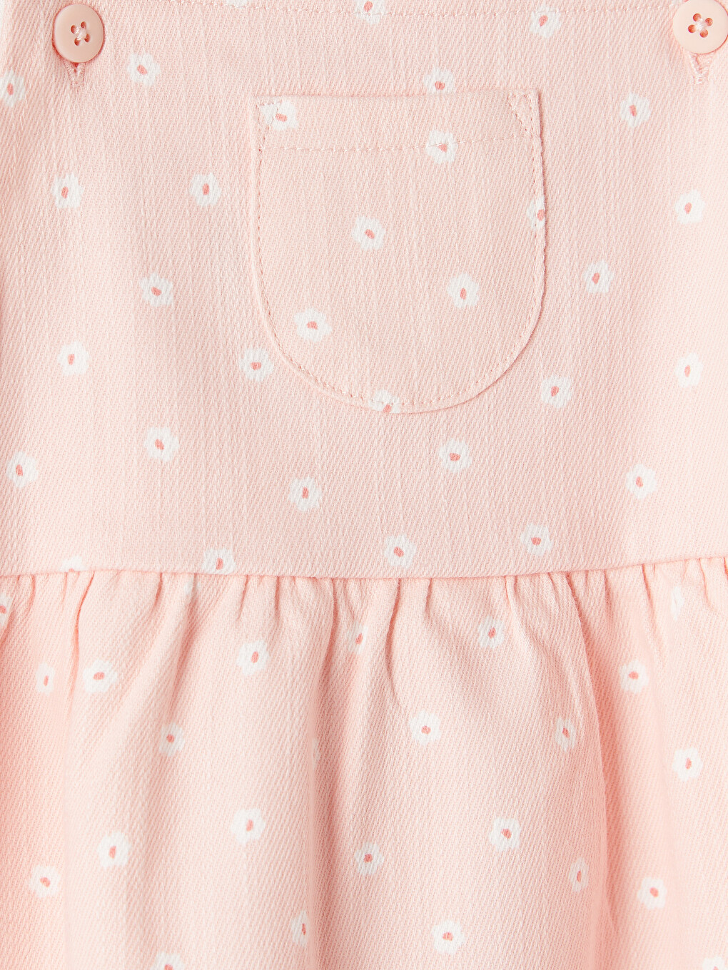 Pembe Kız Bebek Gabardin Salopet Takım-5