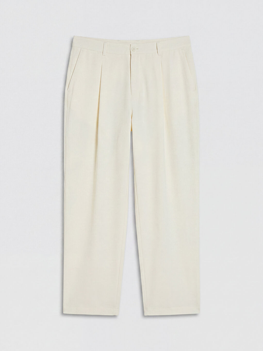 Beyaz Regular Fit Erkek Pantolon