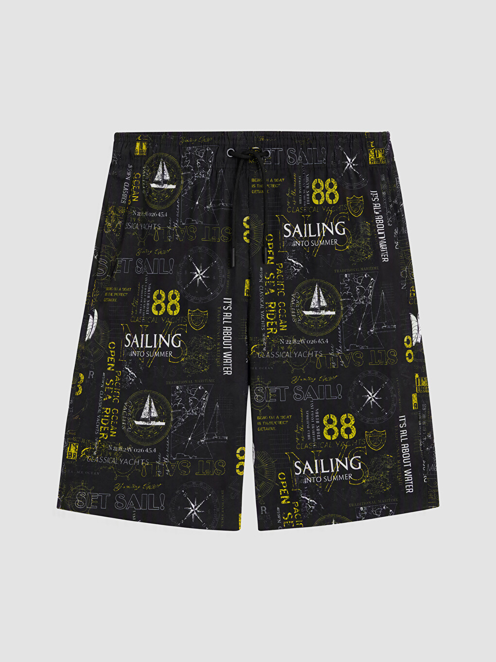 Knee Length Printed Men's Swim Shorts