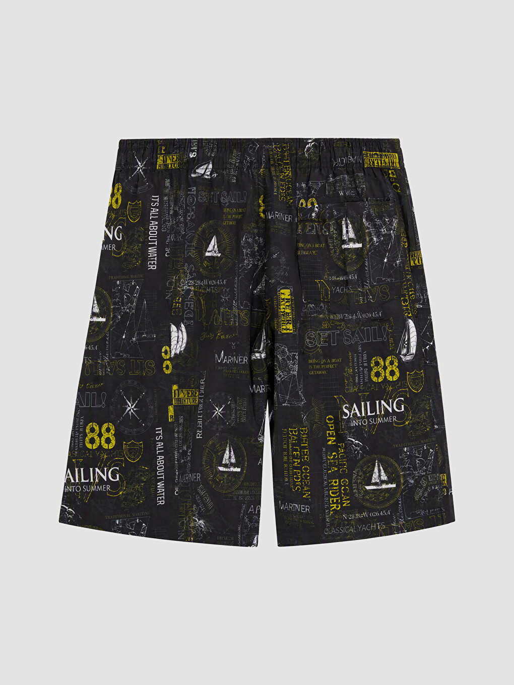 Knee Length Printed Men's Swim Shorts-3
