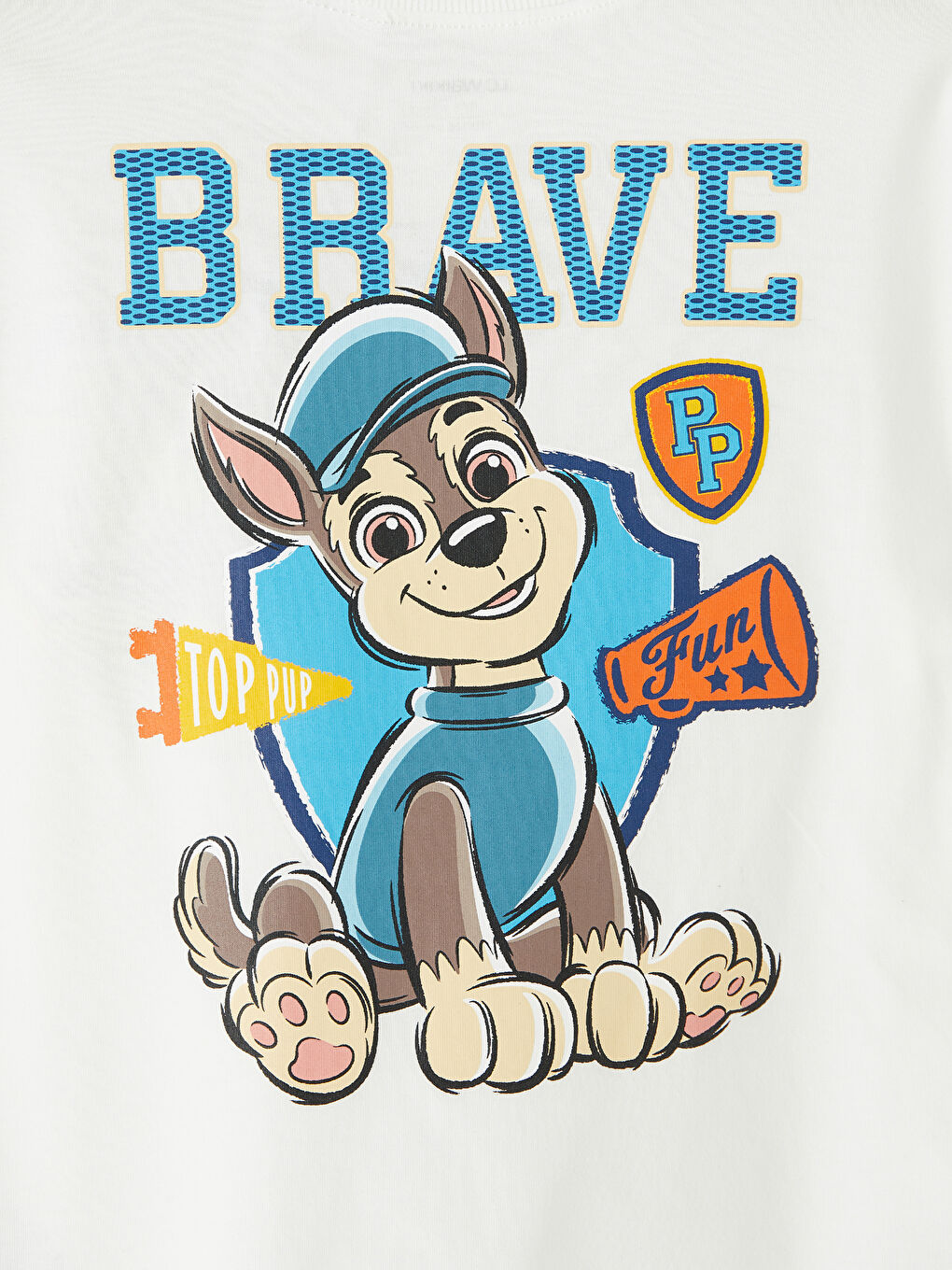 Ekru Bisiklet Yaka Paw Patrol Baskılı Erkek Çocuk Tişört-2