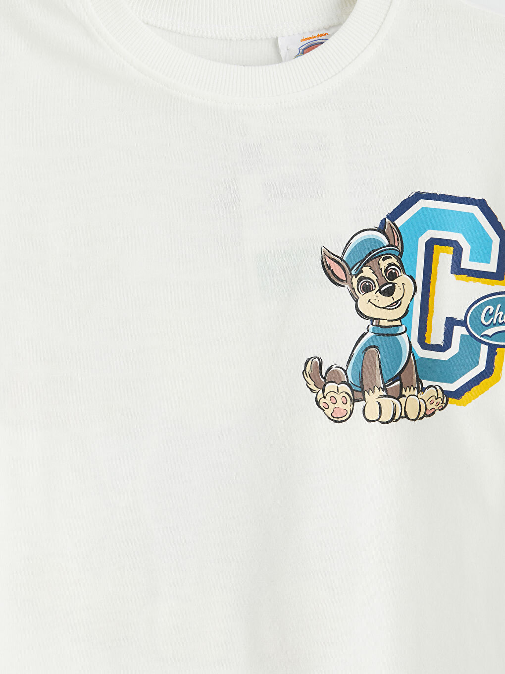 Ekru Bisiklet Yaka Paw Patrol Baskılı Erkek Çocuk Tişört-3