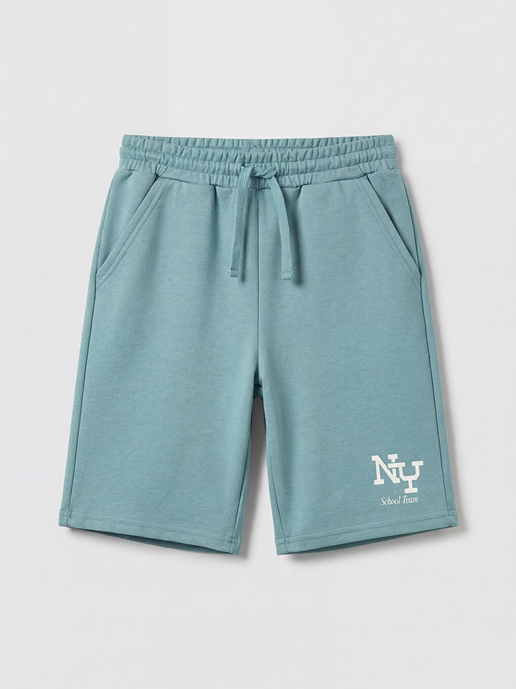 Mavi Baskılı Soft Touch Erkek Çocuk Şort