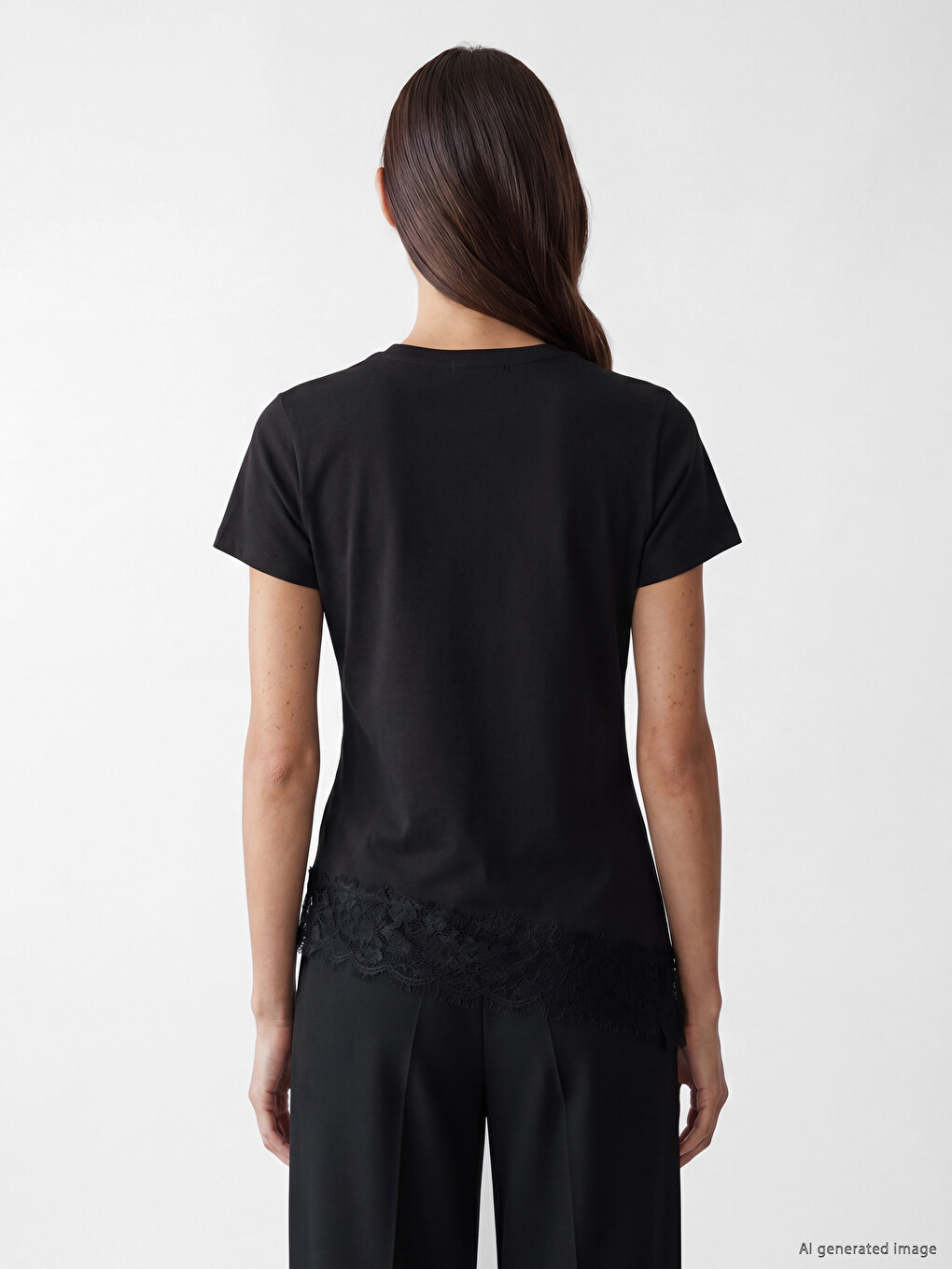 Lace Detailed Modal Blended Blouse-3