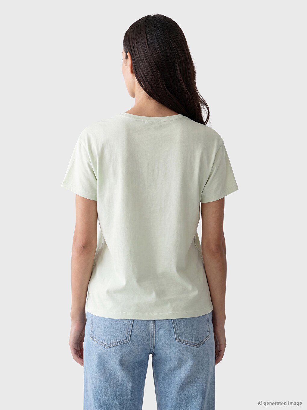 Flower Printed 100% Cotton Women's T-Shirt-2