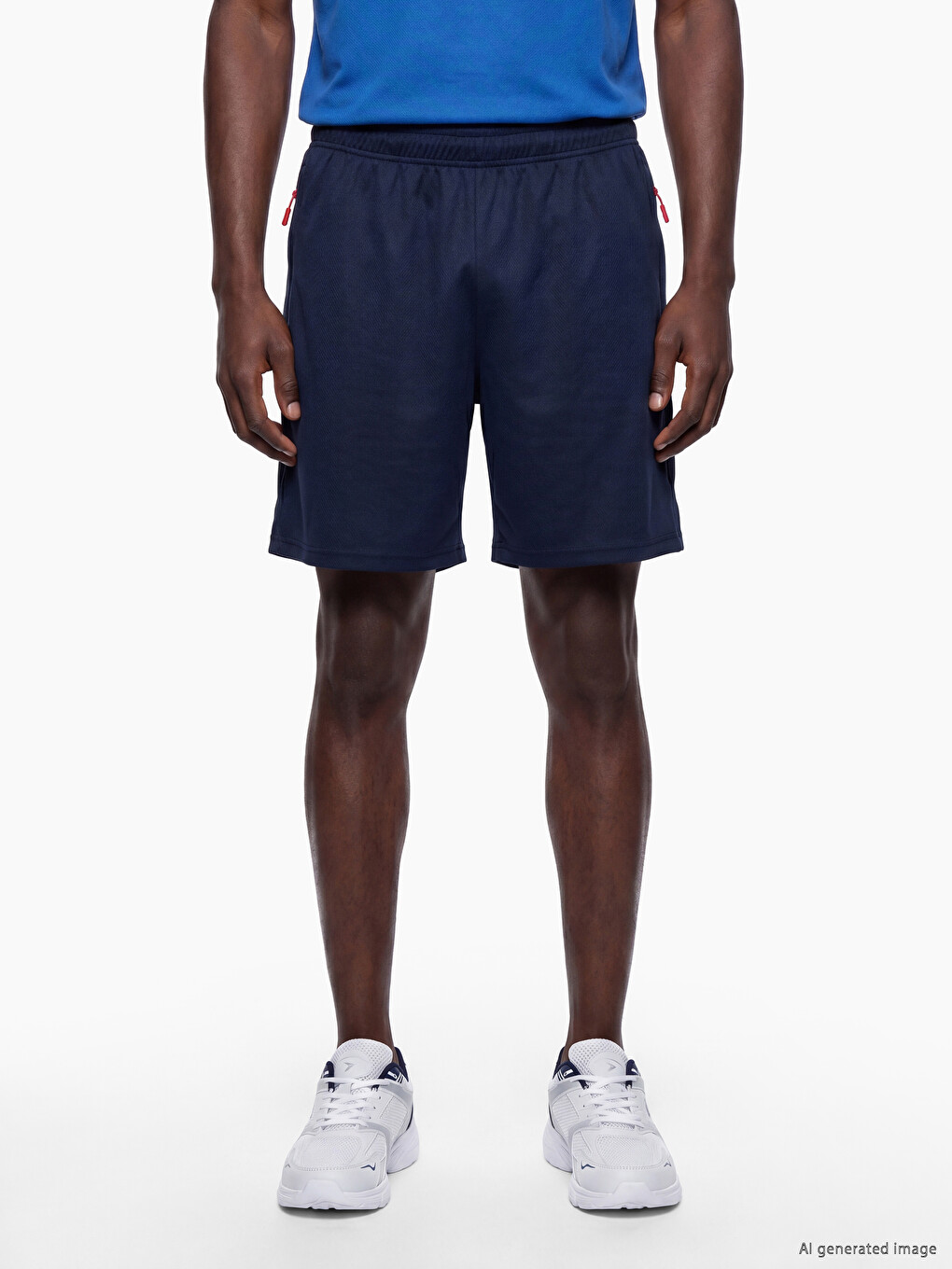 Lacivert Regular Fit Erkek Spor Şort-1