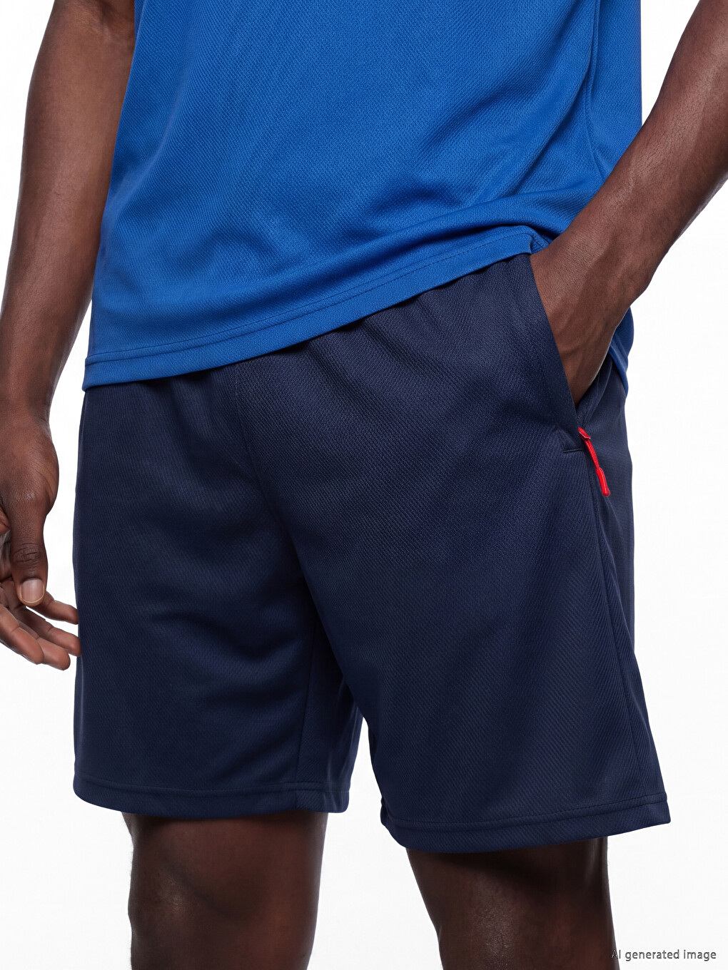 Lacivert Regular Fit Erkek Spor Şort-2