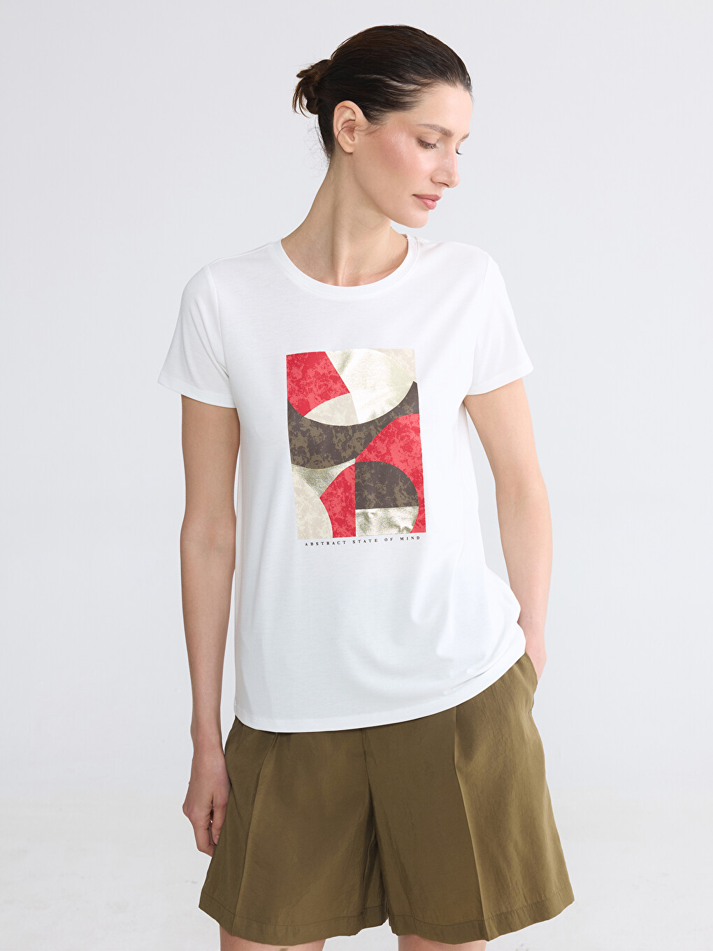 Crew Neck Printed Women's T-Shirt