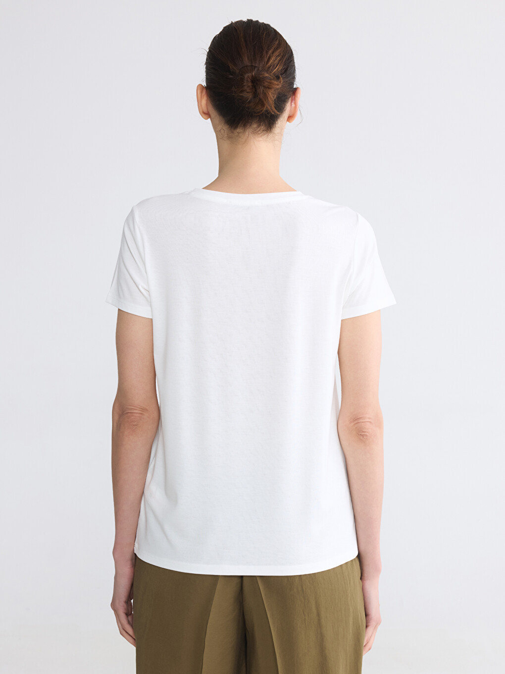 Crew Neck Printed Women's T-Shirt-3