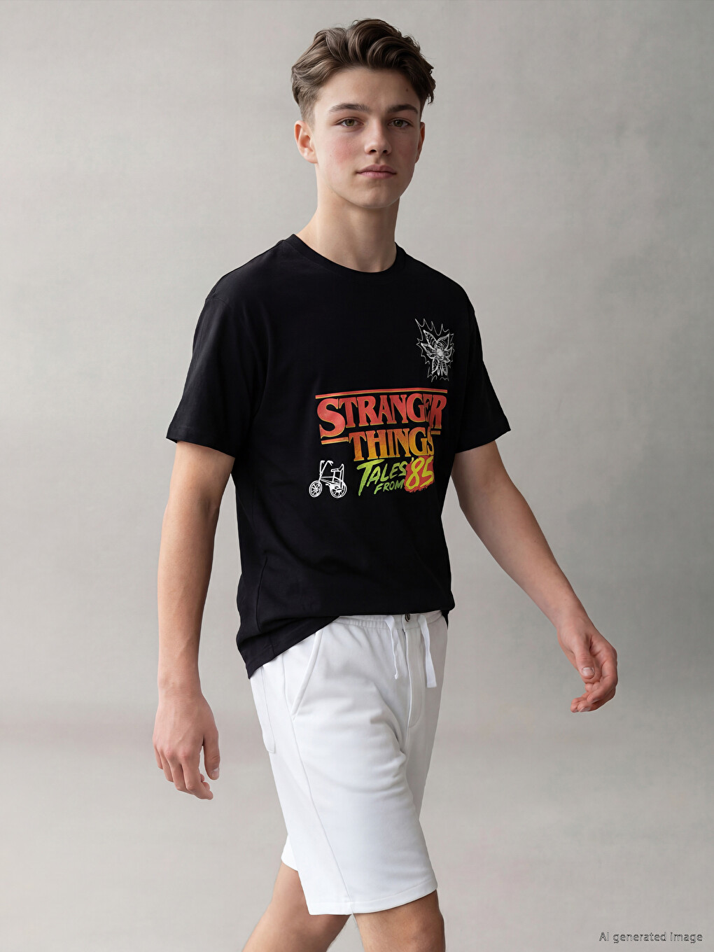 Stranger Things Printed Boys' T-shirt-1