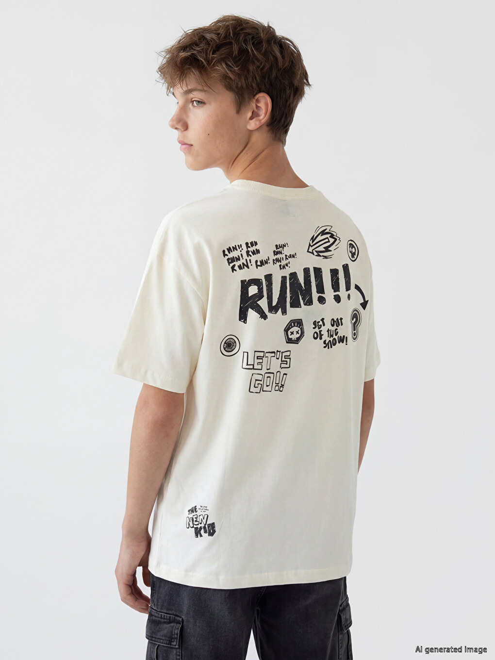 T-shirt Me Jakë Të Rrumbullakët Stranger Things E Stampuar Për Djem-2