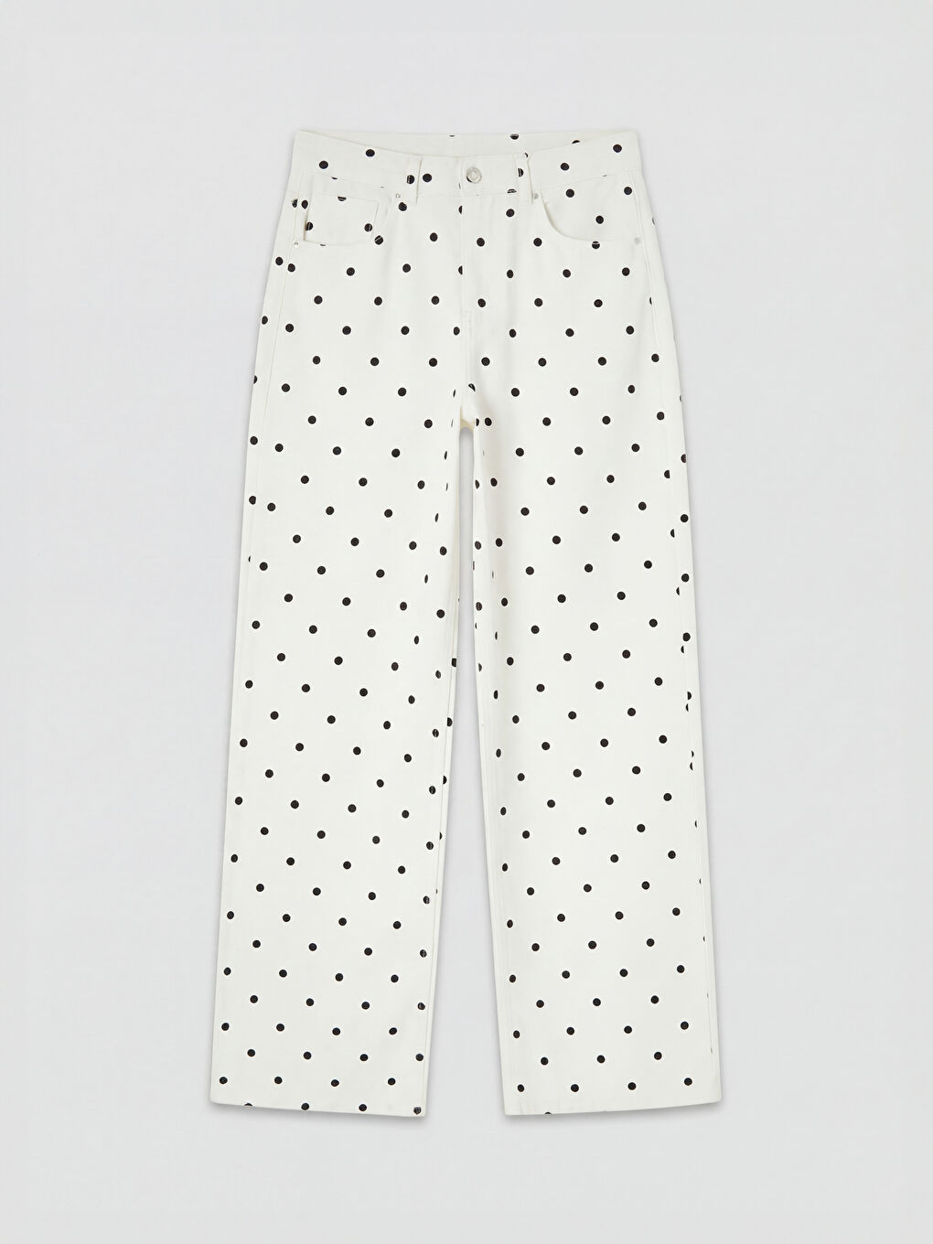 Beyaz Straight Fit Kadın Jean Pantolon