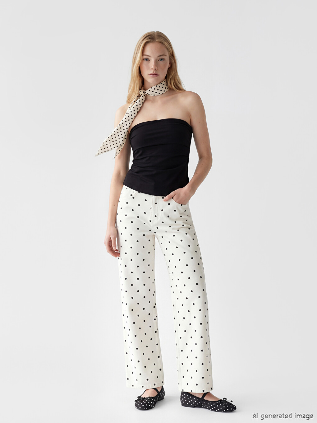 Beyaz Straight Fit Kadın Jean Pantolon