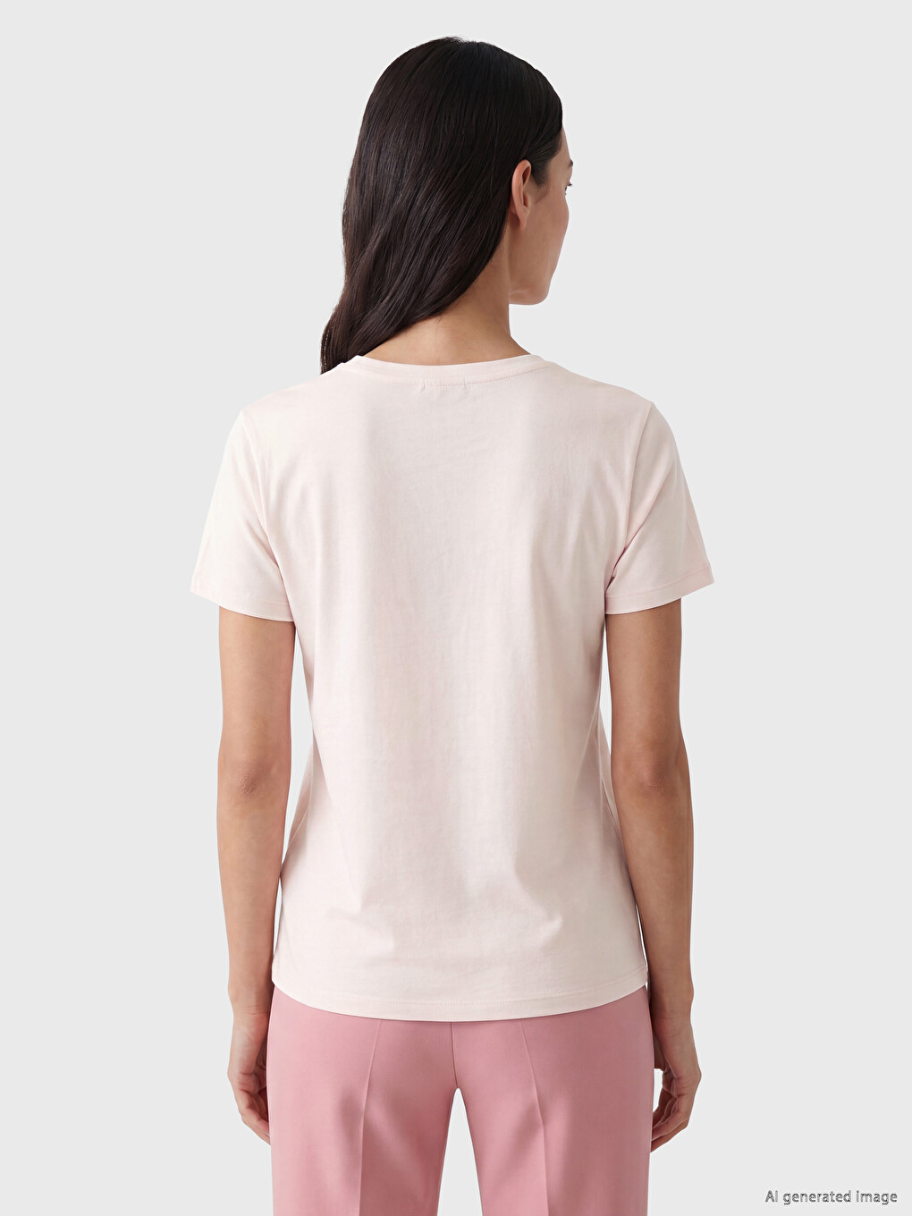 Crew Neck Printed Women's T-Shirt-2