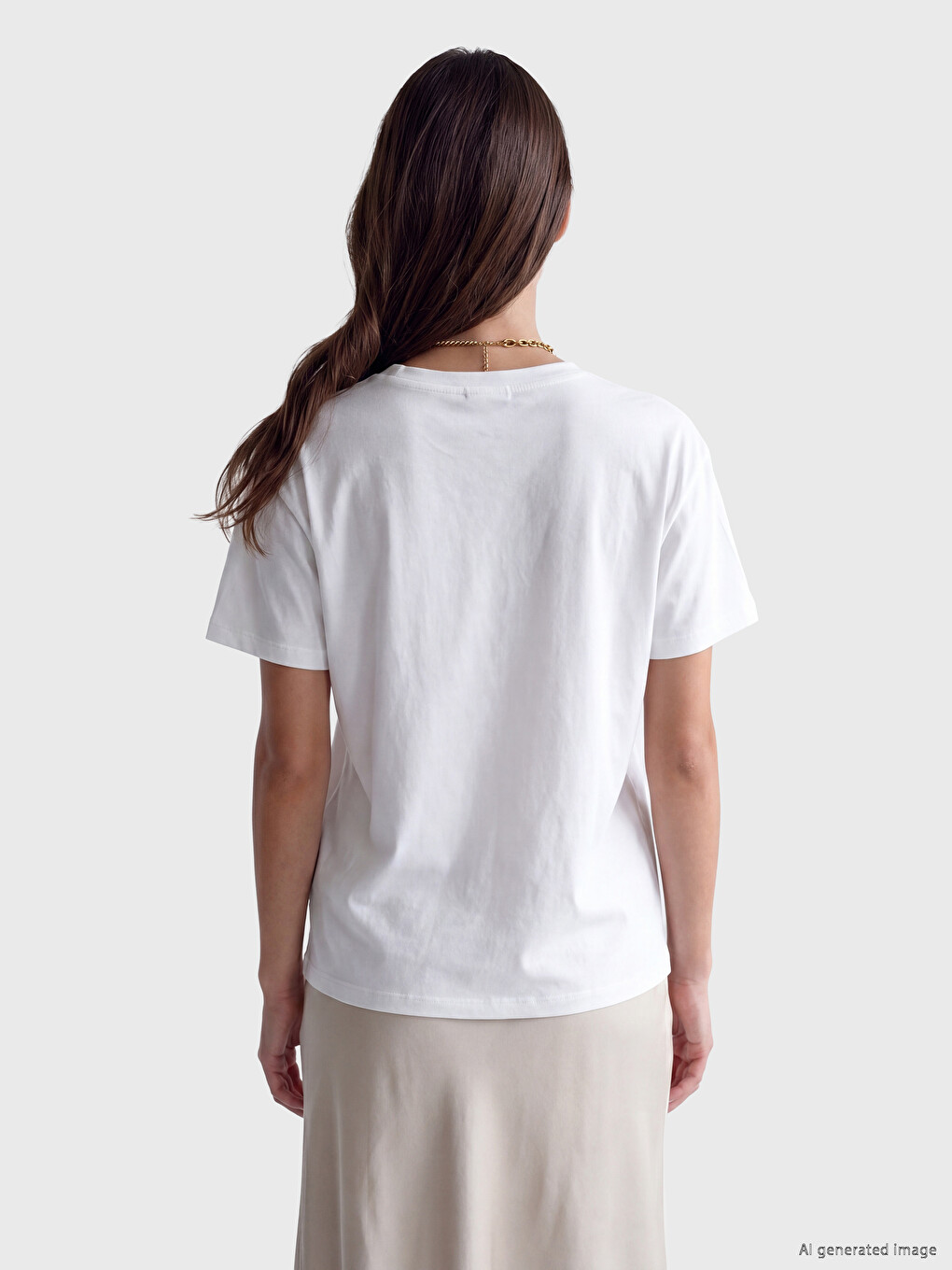 Crew Neck Printed Women's T-Shirt-3