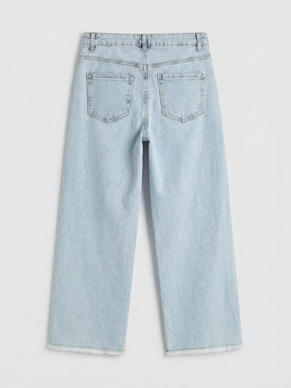 Mavi Wideleg Kız Çocuk Jean Pantolon-1