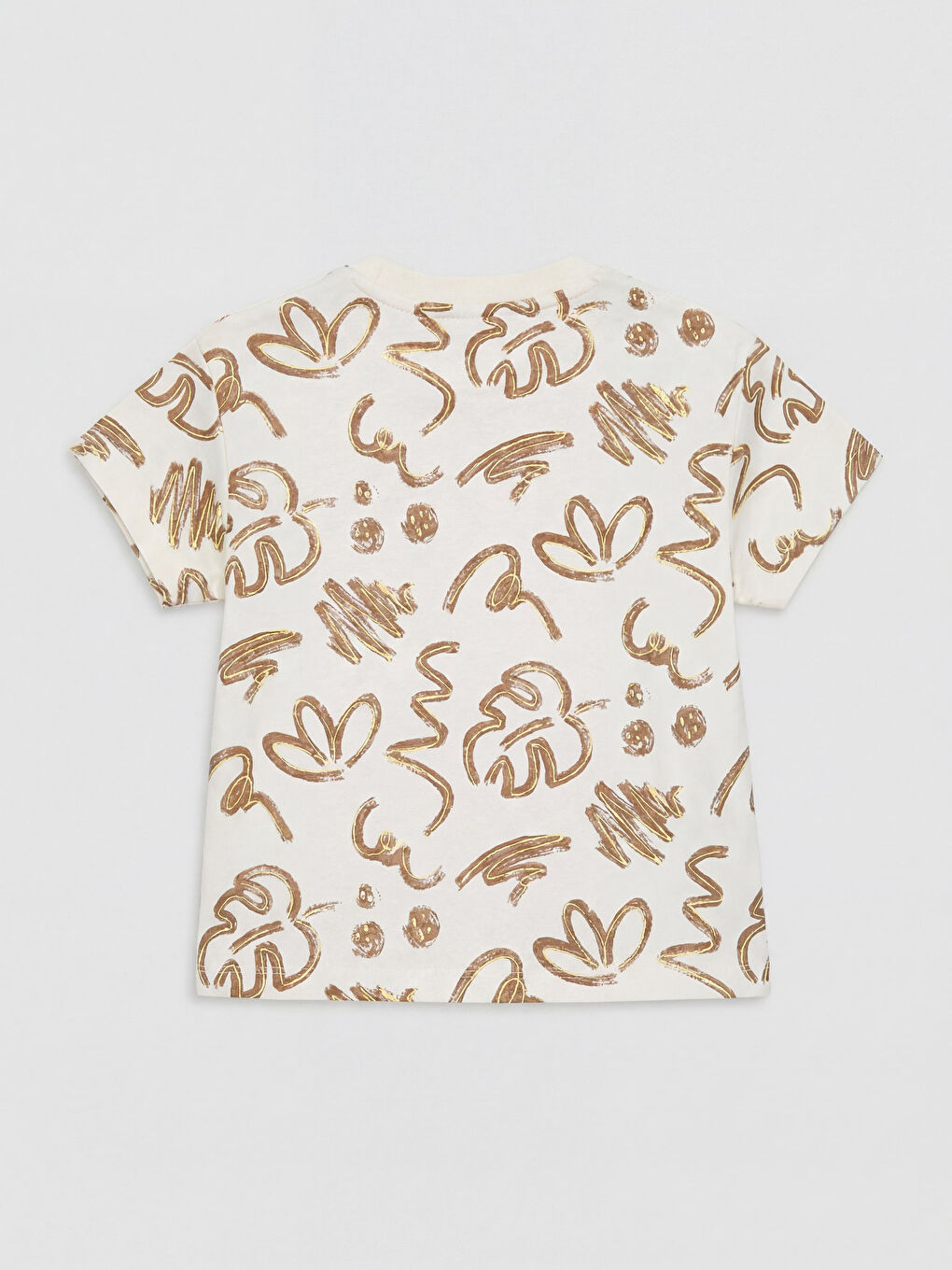 Ekru Desenli Erkek Bebek Müslin Takım-2